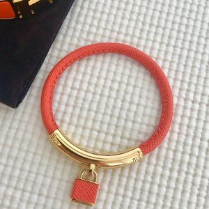 Michael Kors Padlock Leather Bracelet - Orange